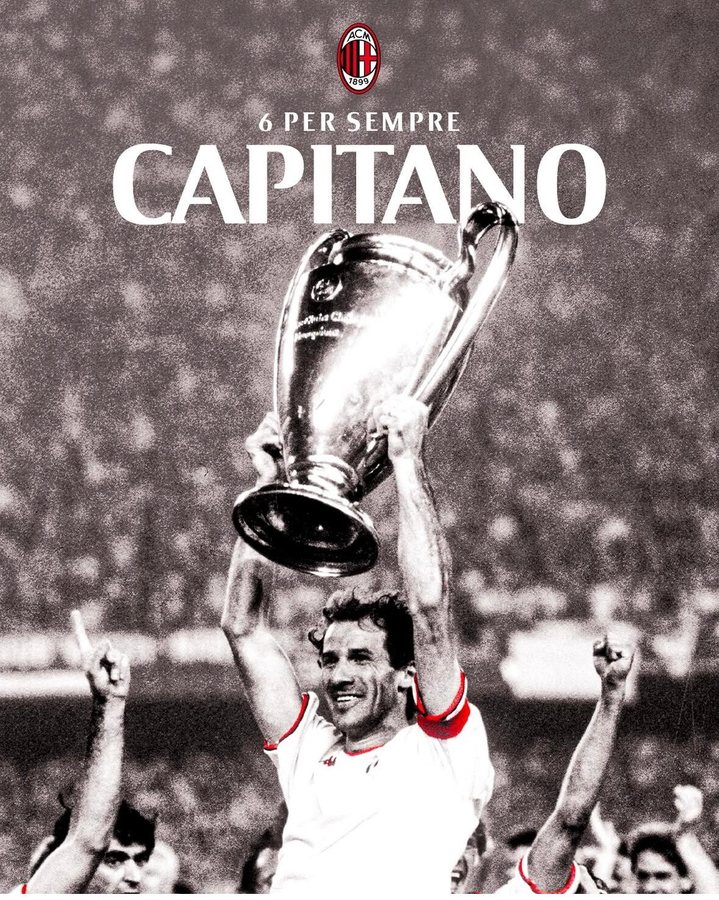 Franco Baresi, leggenda del Milan e della Nazionale, è morto a 66 anni