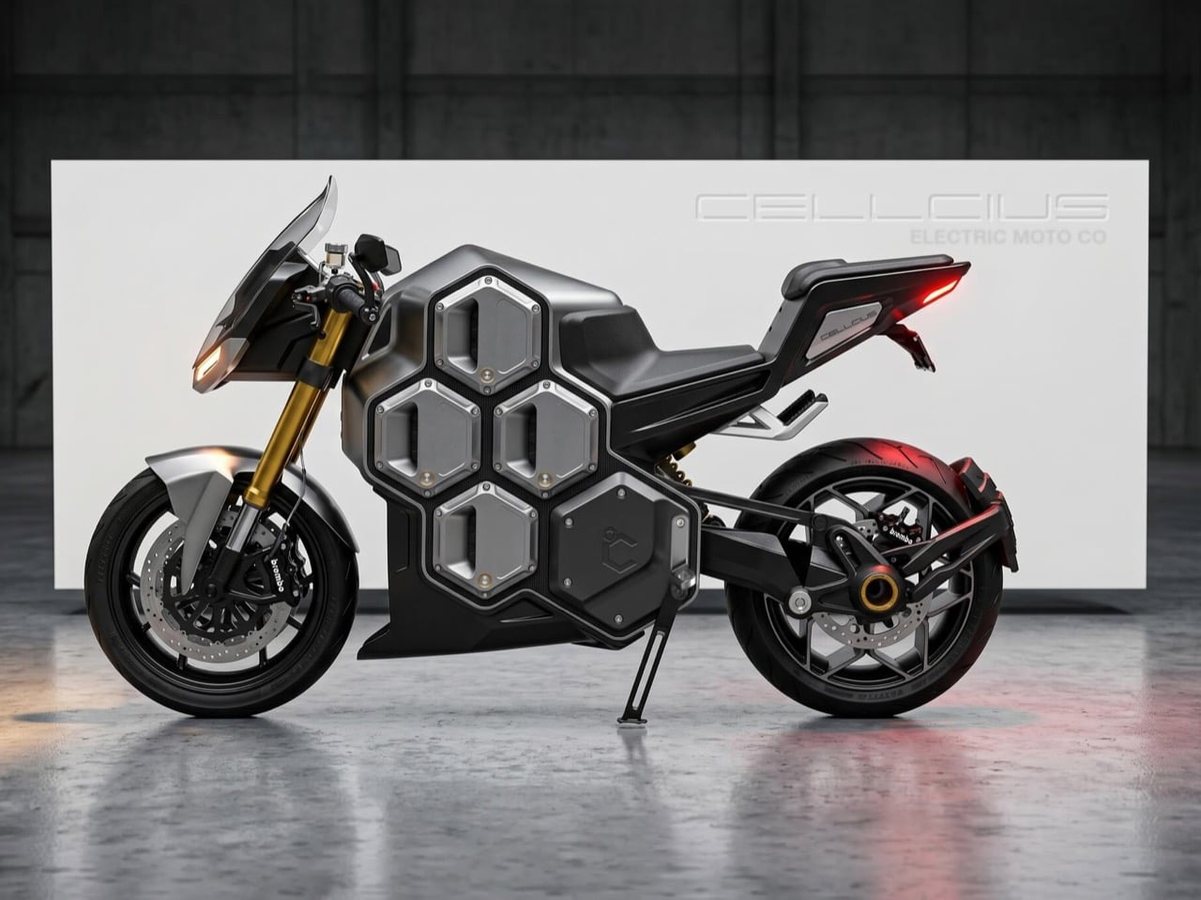 Cellcius C-01, la superbike elettrica con batteria a nido d'ape